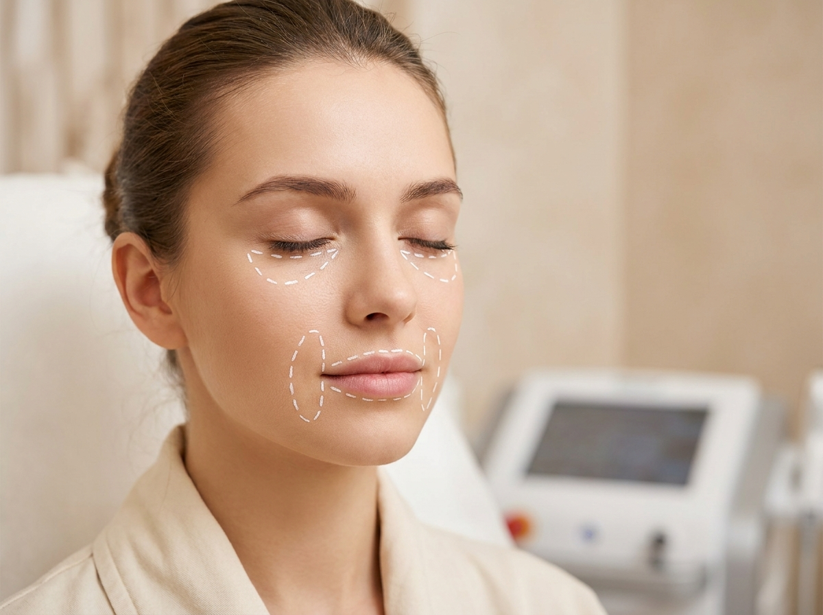 Targeted Areas(Under eyes, Marionette lines, upper lip